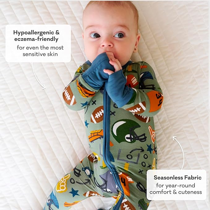 Little Sleepies Pajamas for Baby Boys & Girls, Viscose from Bamboo Baby Pajamas, Preemie & Newborn Sleepers, 2-Way Zipper PJs