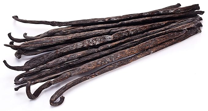 5 Vanilla Beans - Whole Extract Grade B Pods for Baking, Homemade Extract, Brewing, Coffee, Cooking - Tahitian