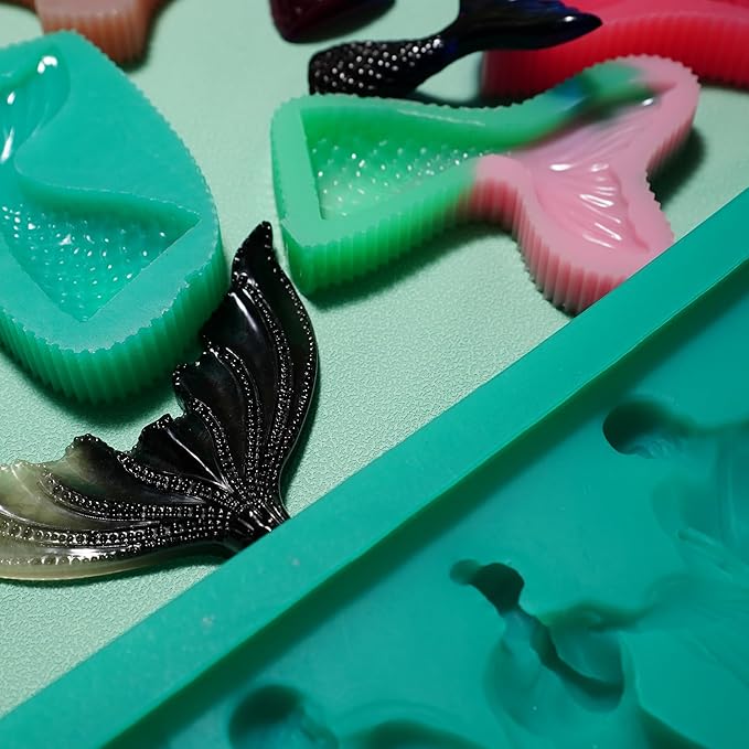 BBDINO Silicone Mold Making Kit - Super Elastic Silicon for Mold-Making 2 Gallons - Platinum Grade 1A:1B Mixing- Ideal for Resin/Silicone/Soap Molds Casting Jade Green