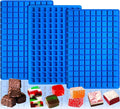 Sidosir Square Hard Candy Mold Silicone, 126-Cavity Mini Gummy Caramel Silicone Molds for Fat Bombs, Chocolate Truffles Mold for Hard Candy, Ice Cube 3Pcs