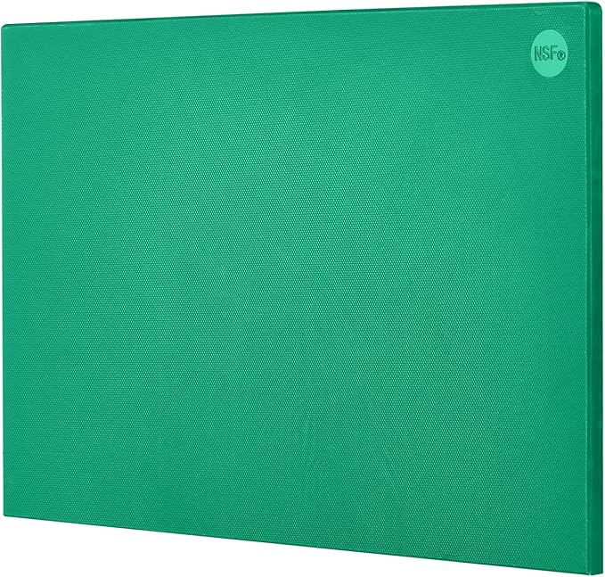 CURTA Cutting Boards for Kitchen, 20" x 14" x 0.5" Green Color Coded Plastic Chopping Board with Anti Slip Surface Dishwasher Safe