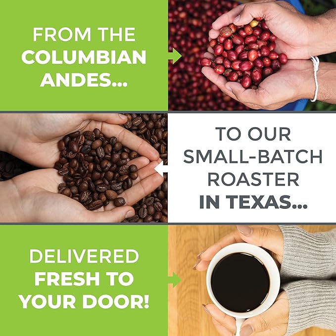 Wink Coffee Blonde Espresso, Light Roast Whole Bean Coffee, Single Origin Colombian Arabica Beans, 2.2 lb, Small-Batch, Smooth, Sustainably Sourced