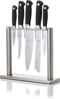 Mercer Culinary M20000 Genesis 6-Piece Forged Knife Block Set, Tempered Glass Block,Black