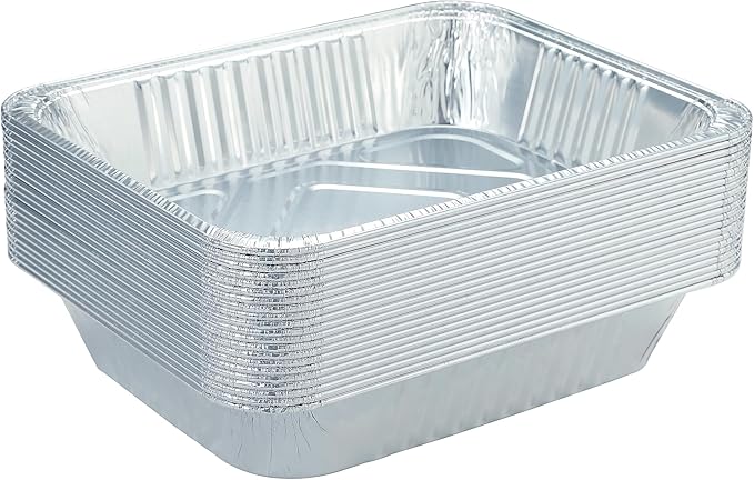 9x13 Aluminum Pans - (30Pack) Disposable Foil Pans, Half Size Deep Steam Table Pans Extra Thick for Baking, Cooking, Roasting, Heating, Serving & Lining Steam-Table Trays