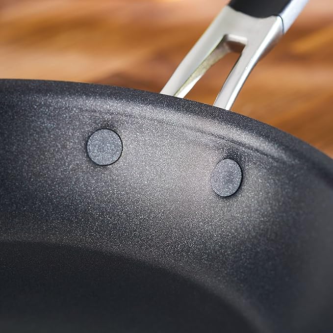 Anolon 87538 Smart Stack Hard Anodized Nonstick Frying Pan / Fry Pan / Hard Anodized Skillet - 12 Inch, Black