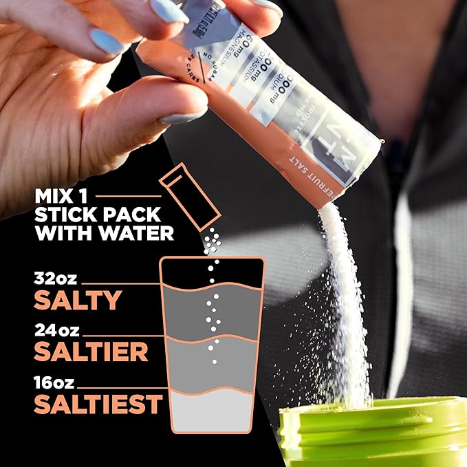 LMNT Zero Sugar Electrolytes - Grapefruit Salt | Drink Mix | 30 Count