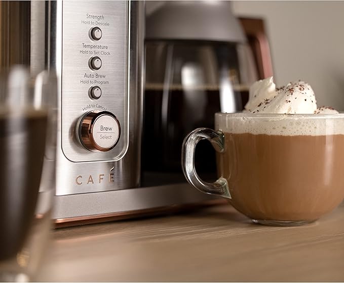 Café Specialty Drip Coffee Maker | 10-Cup Glass Carafe | WiFi Enabled Voice-to-Brew Technology | Smart Home Kitchen Essentials | SCA Certified, Barista-Quality Brew | Stainless Steel (Renewed)