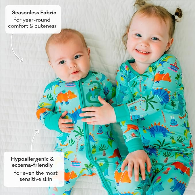 Little Sleepies Pajamas for Baby Boys & Girls, Viscose from Bamboo Baby Pajamas, Preemie & Newborn Sleepers, 2-Way Zipper PJs