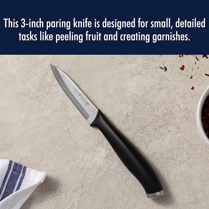 ZWILLING HENCKELS Silvercap Razor-Sharp 3-inch Paring Knife, German Engineered Informed by 100+ Years of Mastery, Black