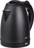 COOK WITH COLOR Electric Kettle - Rapid Boil, Sleek Design, and Safety Features - Great for Quick and Easy, Stainless Steel Black, 1.7 Liters