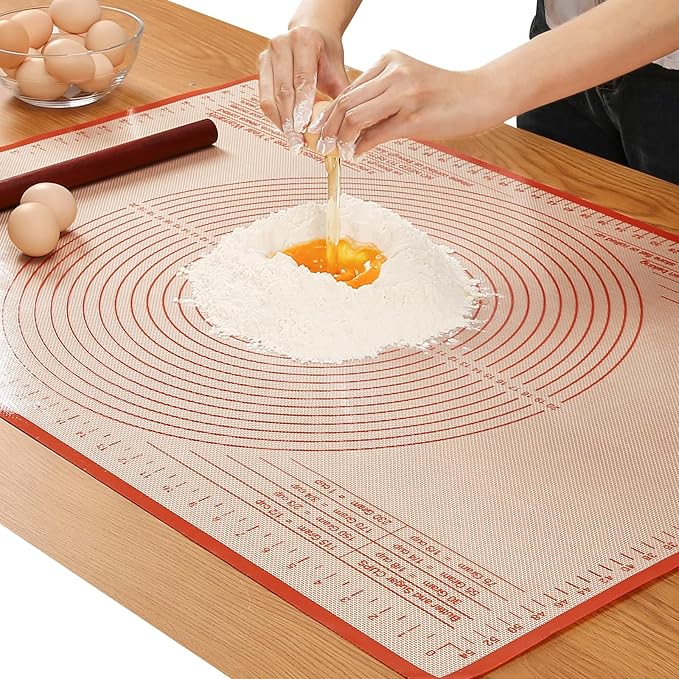 Silicone Pastry Mat 34x26 Inch Nonstick Baking Mats, Kitchen Counter Mat Perfect for Dough, Pastry, Dough Rolling, Pie Crust, Fondant, Pasta, Pizza Mat