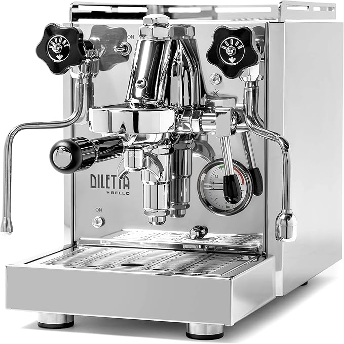 Diletta Bello Espresso Machine | Heat Exchanger | E61 | Manual Control | 3 Liter | Made In Italy | (Stainless Steel)