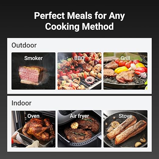 ThermoMaven Smart Bluetooth Wireless Meat Thermometer: Standalone Base, WiFi Unlimited Range, 6 Sensors with NIST Certified Accuracy, 2 Probes for Kitchen, BBQ, Grill, Oven, Smoker, Rotisserie