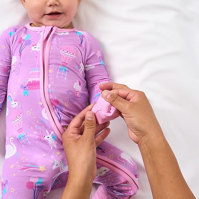 Little Sleepies Pajamas for Baby Boys & Girls, Viscose from Bamboo Baby Pajamas, Preemie & Newborn Sleepers, 2-Way Zipper PJs