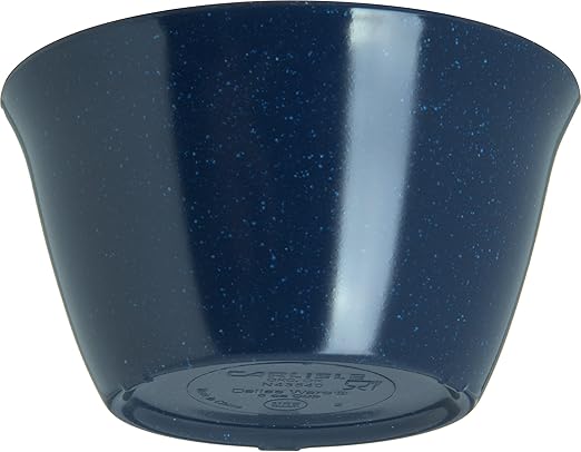 Carlisle FoodService Products Dallas Ware Reusable Plastic Bowl Bouillon Cup Bowl for Home and Restaurant, Melamine, 8 Ounces, Café Blue, (Pack of 24)