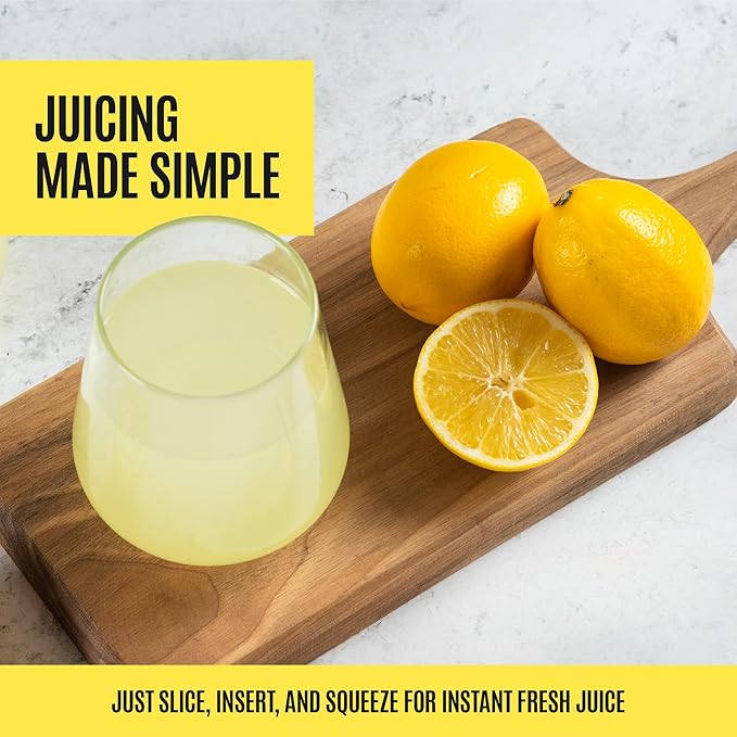 Large Lemon Squeezer Stainless Steel Press - Non-Slip Grip, Heavy Duty, Manual Design - Effortless Pro-Grade Lemon, Lime, Orange, and Citrus Fruit Hand Held Lemon Juicer Squeezer - No Seeds, Max Juice