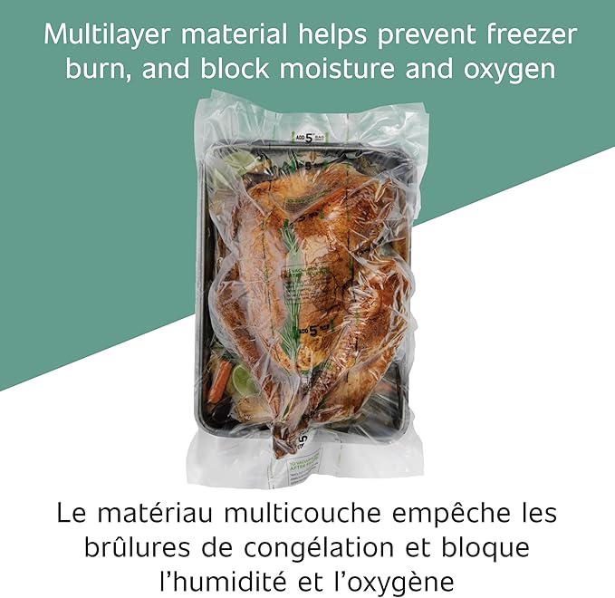 FoodSaver Vacuum Sealer Bags for Extra Large Items (Pack of 8)
