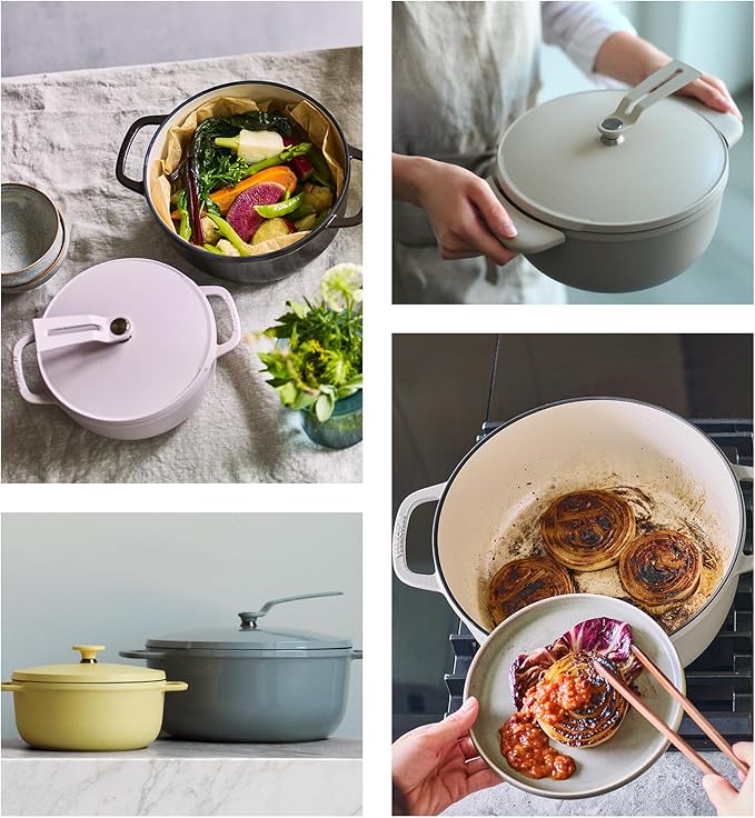 Vermicular Oven Pot 2.0 | Lightweight Enameled Cast Iron Pot | 26cm (5.9 Qt) | Non-Toxic | Induction-compatible | Dutch Oven | Made in Japan | Hazelnut Brown