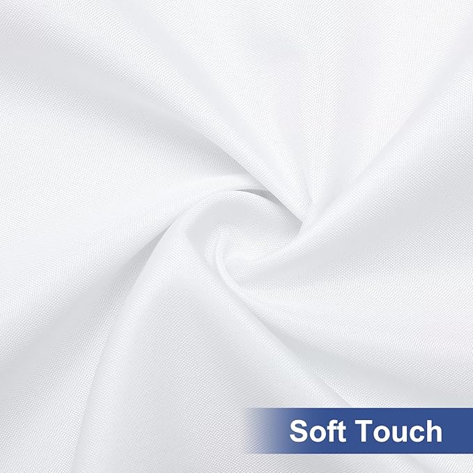 homing Rectangle Table Cloth Cover, Waterproof Polyester Elastic Fitted Tablecloth, Fits for 6 Foot Folding Tables, Washable Table Protector for Picnic, Camping, Outdoor (White, 36" x 72")