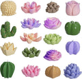 18 Pack Flower Succulent Candle Molds Peony Rose Resin Casting Silicone Molds for Home Decor & Candle Making Wave Spiral Mold