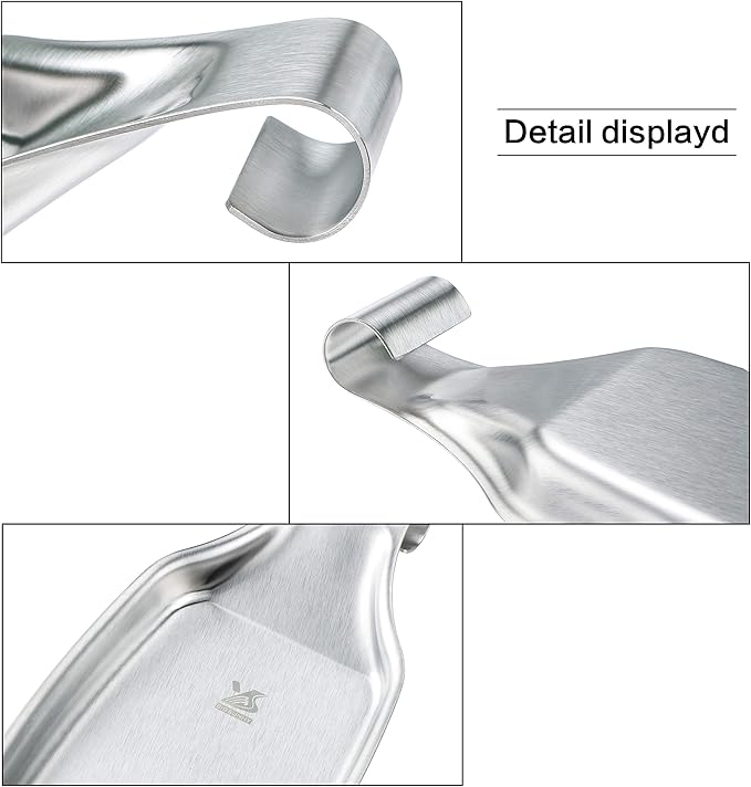 MSY BIGSUNNY Spoon Rest for Stove Top, 304 Stainless Steel Cooking Utensils Spatula Rest for Kitchen Counter, 2 Pack