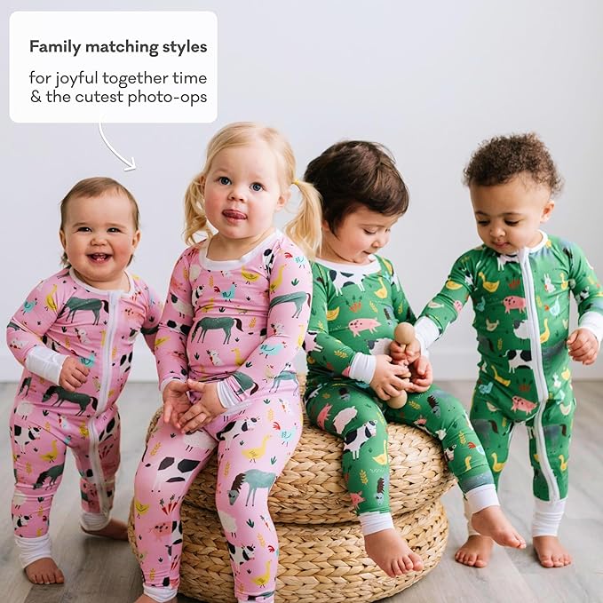 Little Sleepies Pajamas for Baby Boys & Girls, Viscose from Bamboo Baby Pajamas, Preemie & Newborn Sleepers, 2-Way Zipper PJs