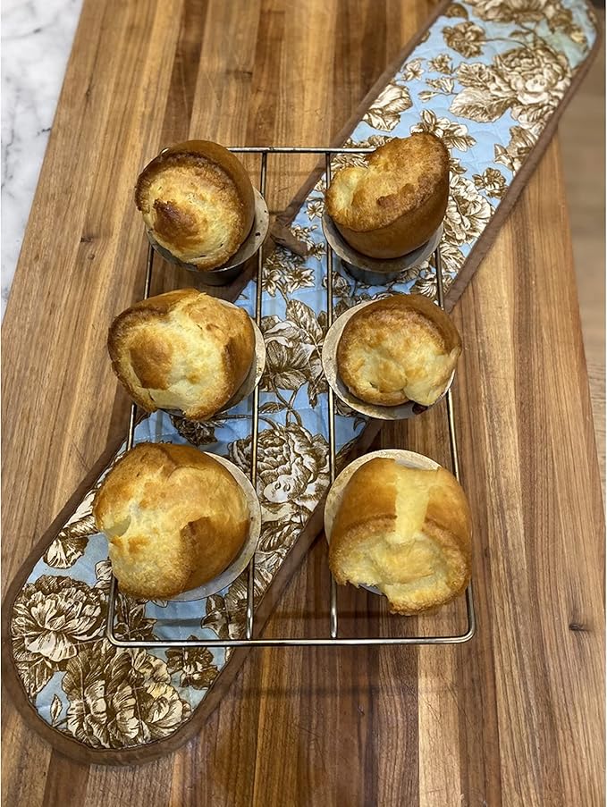 Fox Run Popover, Yorkshire Pudding and Cupcake Pan, 6 Cup, Stainless Steel