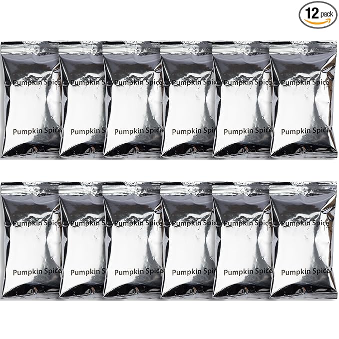 Sarasota Coffee Ground Packets | Gourmet Flavored Medium Roast Grounds Packs | Pumpkin Spice Latte | Low Acid Mold Free Bulk Individual Single Pot Pouches for 12 Cup Coffee Maker | 2 oz Bags, 12 Count