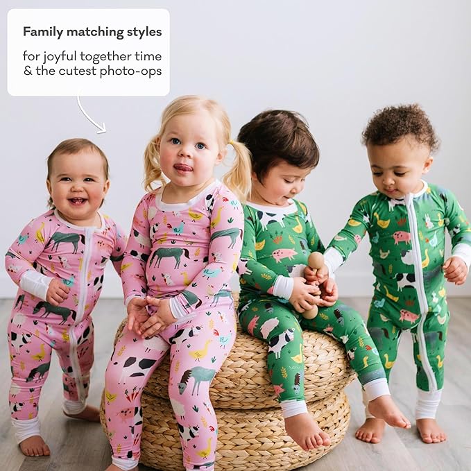 Little Sleepies Pajamas for Baby Boys & Girls, Viscose from Bamboo Baby Pajamas, Preemie & Newborn Sleepers, 2-Way Zipper PJs