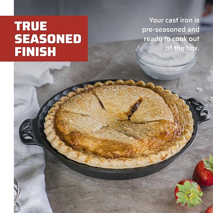 Camp Chef True Seasoned Cast Iron Pie Pan 10"