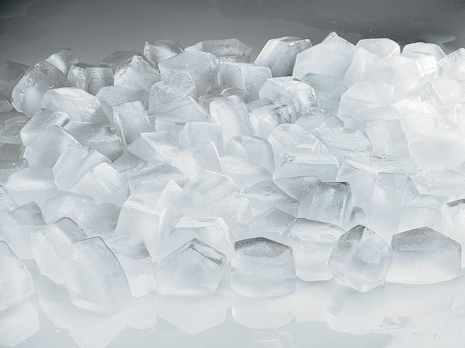 Lékué Ice Box | Ice Cube Tray For Freezer With Lid & Bin | Made With 100 Percent Platinum Silicone | Elegant And Retro Style Ice Cubes | For Cocktails, Ice Tea & Coffee And More | White