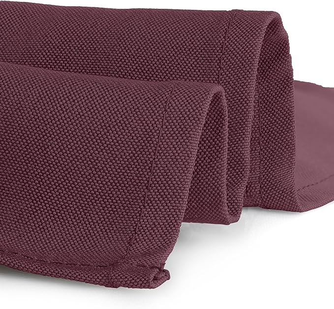 Gee Di Moda Rectangle Tablecloth - 60 x 84 Inch Burgundy Table Cloth for 5 Foot Rectangle Table - Heavy Duty Washable Fabric - for 5 Ft Buffet Table, Holiday Party, Dinner, Wedding & Baby Shower