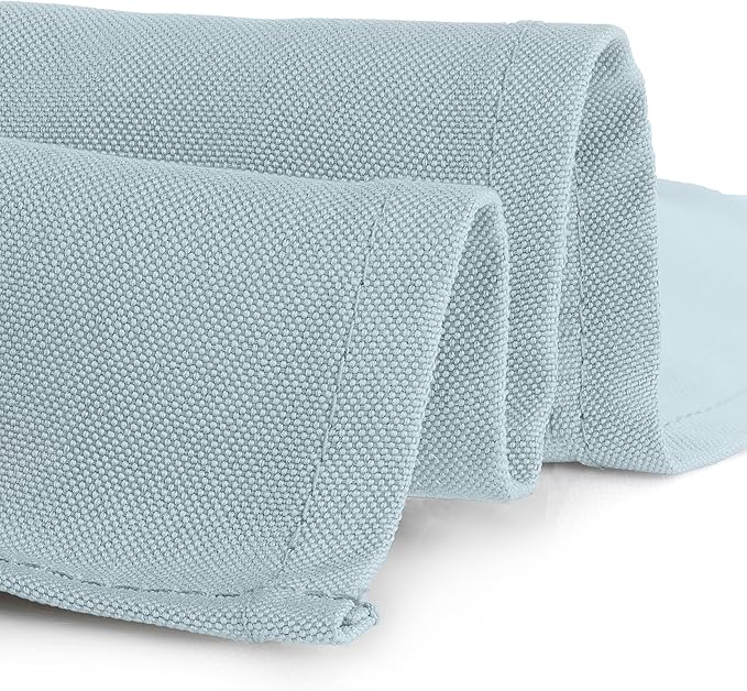 Gee Di Moda Rectangle Tablecloth - 90 x 156 Inch Baby Blue Table Cloth for 8 Foot Table with Floor-Length Drop - Heavy Duty Washable Fabric - 8 Ft Buffet Table, Holiday Party, Wedding & Baby Shower