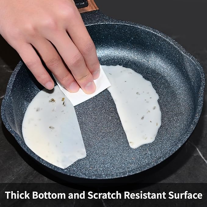 12.5 Inch Smart Nonstick Frying Pan with Removable Handle,Cast Aluminum and Anti-Scratch Chef's Pan,Compatible with All Stovetops,Dishwasher and Oven Safe