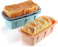 3PCS Silicone Bread Loaf Pan, Non-Stick Bread Pans for Baking, Easy Release Loaf Pan, Great for Homemade Bread, Cakes, Brownies, Dishwasher Safe (3 Colors, Nesting Design)