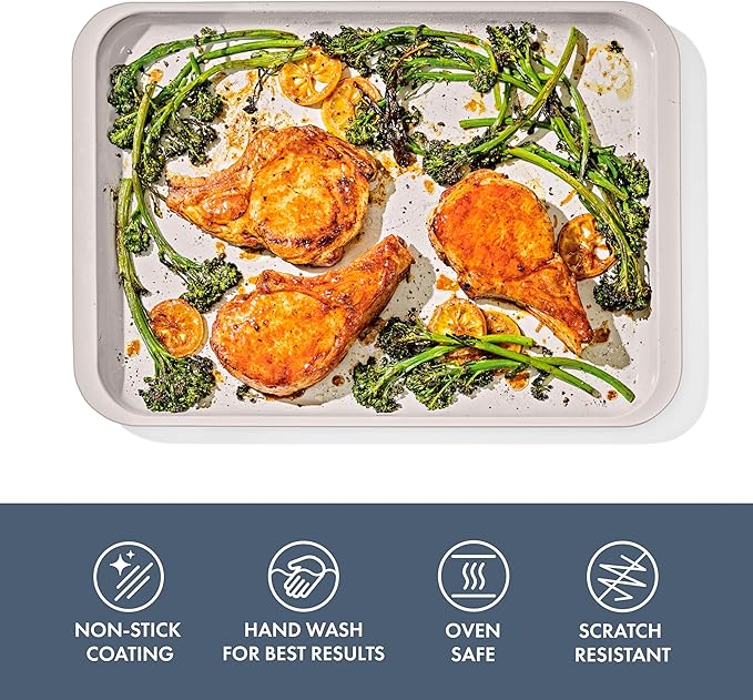 OXO Good Grips Non-Stick Pro Ceramic Coated Metal Bakeware Half Sheet Pan – Storm Blue