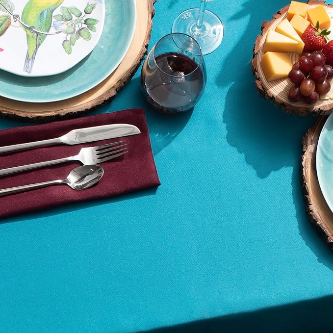 Gee Di Moda Rectangle Tablecloth - 60 x 102 Inch Caribbean Table Cloth for 6 Foot Rectangle Table - Heavy Duty Washable Fabric - for 6 Ft Buffet Table, Holiday Party, Dinner, Wedding & Baby Shower