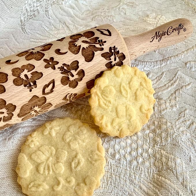 HAWAII 3 KID Rolling Pin SET. Wooden Laser Cut Mini Rolling Pins for cookies, play dough, salt dough by Algis Crafts