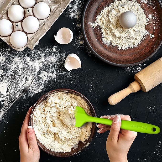 Silicone Spatula 3-piece Set, Ergonomic Handle High Heat-Resistant Spatulas, Non-stick Rubber Spatulas with Stainless Steel Core