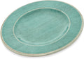 Carlisle FoodService Products Grove Reusable Plastic Plate Salad Plate with Rim for Home and Restaurant, Melamine, 9 Inches, Aqua, (Pack of 12)