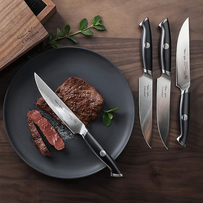Cangshan Thomas Keller Signature Collection 4-Piece Steak Knife Set, 5-Inch