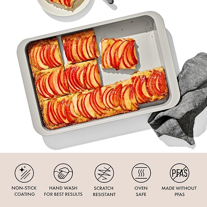 OXO Good Grips Non-Stick Pro Ceramic Coated Metal Bakeware 9” x 13” Cake Pan – Biscuit