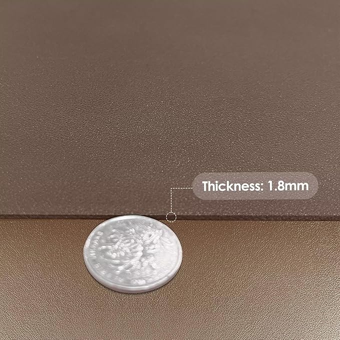 Leather Dresser Cover,1.8mm Thick,14x66 Inch,Dresser Protector Top,Dresser Top Protector,Dresser Cover Top,Dresser Top Cover,Dresser Cover Top for Bedroom.(Mud Color+Champagne Gold,14x66)