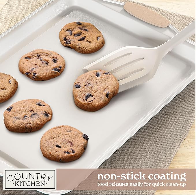 Country Kitchen Nonstick Stackable Bakeware Set - Durable, Easy Release Baking Set- 22 Pc. Includes Silicone Muffin Cups