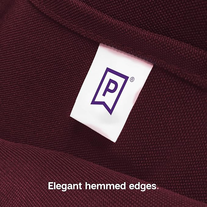 Gee Di Moda Rectangle Tablecloth - 90 x 132 Inch Burgundy Table Cloth for 6 Foot Table with Floor-Length Drop - Heavy Duty Washable Fabric - 6 Ft Buffet Table, Holiday Party, Wedding & Baby Shower