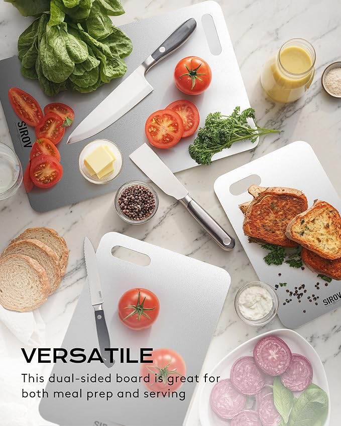 Titanium Cutting Board,100% Pure Titanium Kitchen Cutting Board, Non-Toxic & Dishwasher Safe, Durable and Hygienic for Meat, Fruit & Vegetables (16L*10W)