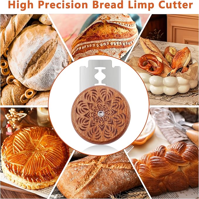UFO Bread Lame Cutter for Homemade Sourdough,Bread Scorer Tool for Sourdough with 5 Blades and Storage Cover,Slashing Tool Bread Cutting Knife for Artisan Bread and Baguette Makers,Leaf