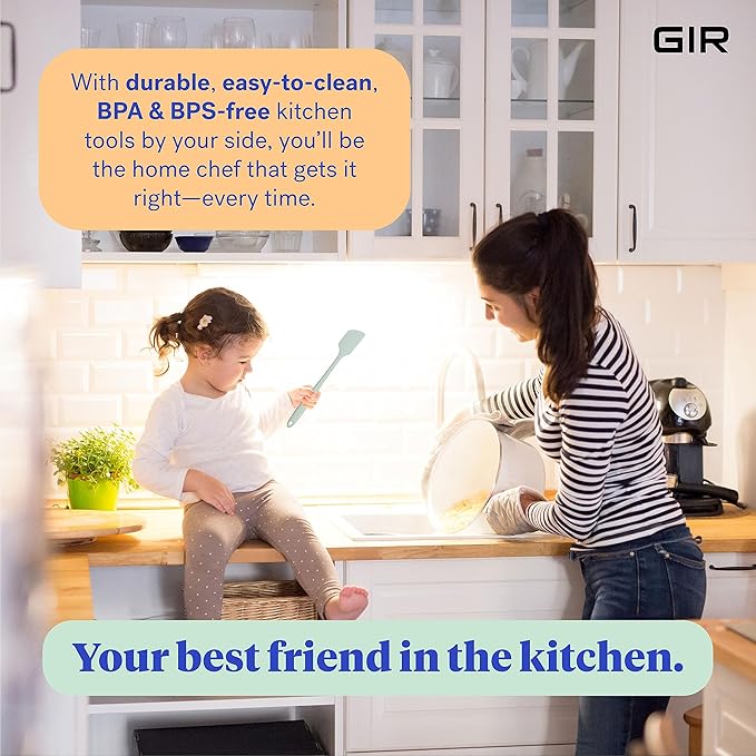 GIR: Get It Right 5-Piece Silicone Ultimate Kitchen utensils set - Ladle, Spatula, Flip, Spoon & Spoonula - Non toxic cooking utensils for Nonstick Cookware, Cooking and Baking - Mint
