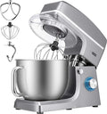VIVOHOME 7.5 Quart Stand Mixer, 660W 6-Speed Tilt-Head Kitchen Electric Food Mixer with Beater, Dough Hook, Wire Whip, and Egg Separator, Iron Gray