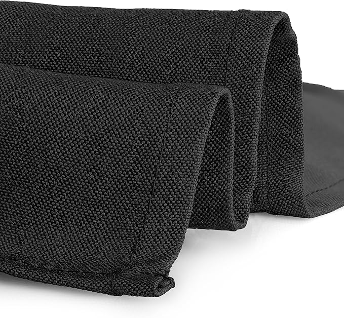Gee Di Moda Rectangle Tablecloth - 60 x 84 Inch Black Table Cloth for 5 Foot Rectangle Table - Heavy Duty Washable Fabric - for 5 Ft Buffet Table, Holiday Party, Dinner, Wedding & Baby Shower